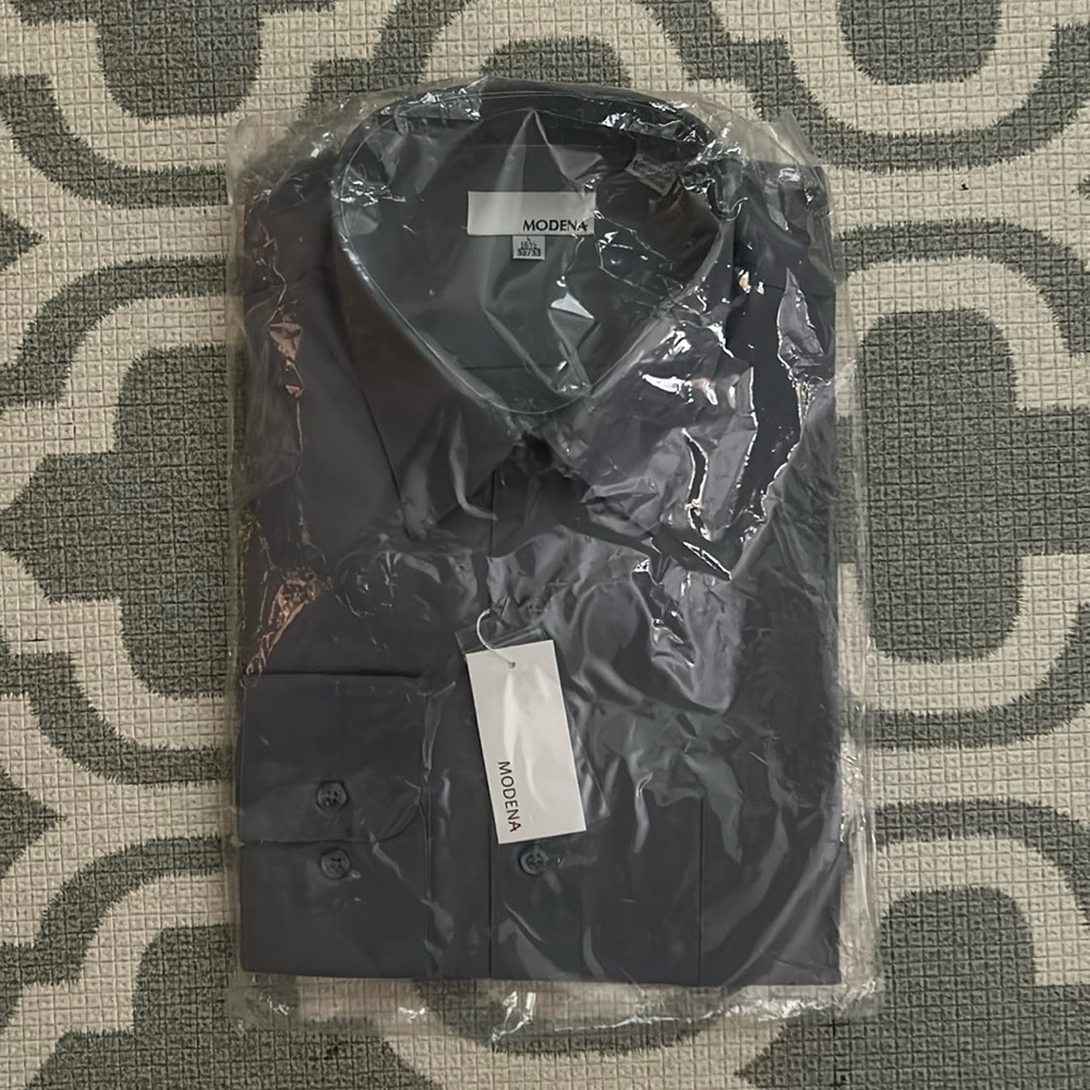 Large Grey Modena 16 1/2 Dress Shirt